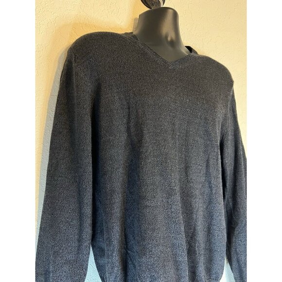 Calvin Klein Mens Merino Wool V Neck Sweater Gray Heather L - Picture 3 of 13